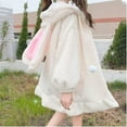 thumbnail image 3 of Kawaii Bunny Plush Sweatshirt Hoodies Fuzzy Casual Cute Loose Pullover Pocket Hooded Fall Winter Pajamas Outerwear for Women Teens, 3 of 13