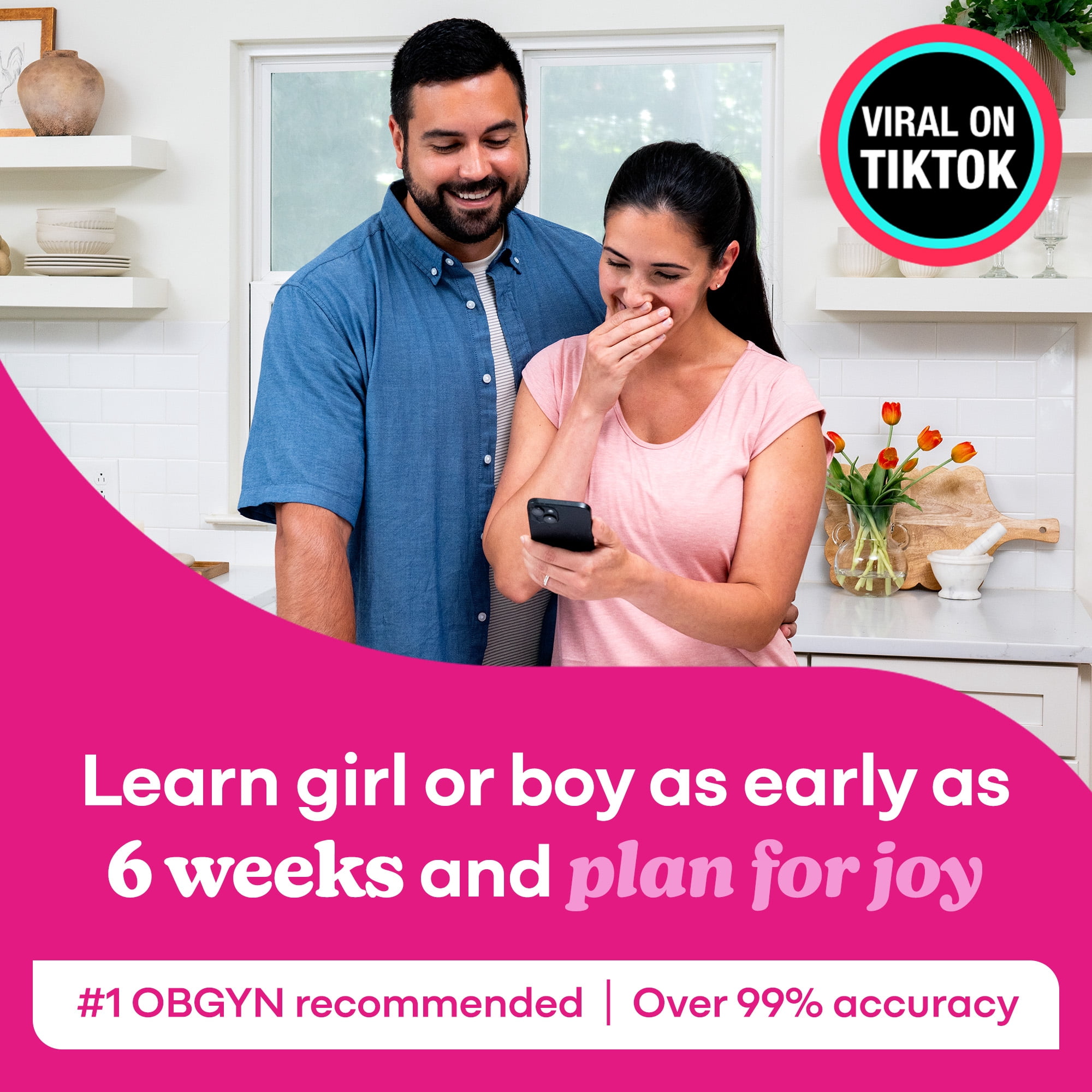(2 pack) SneakPeek Early Gender Test Kit - Over 99% Accuracy at 6-Weeks - Lab Fee Required, 1 Kit