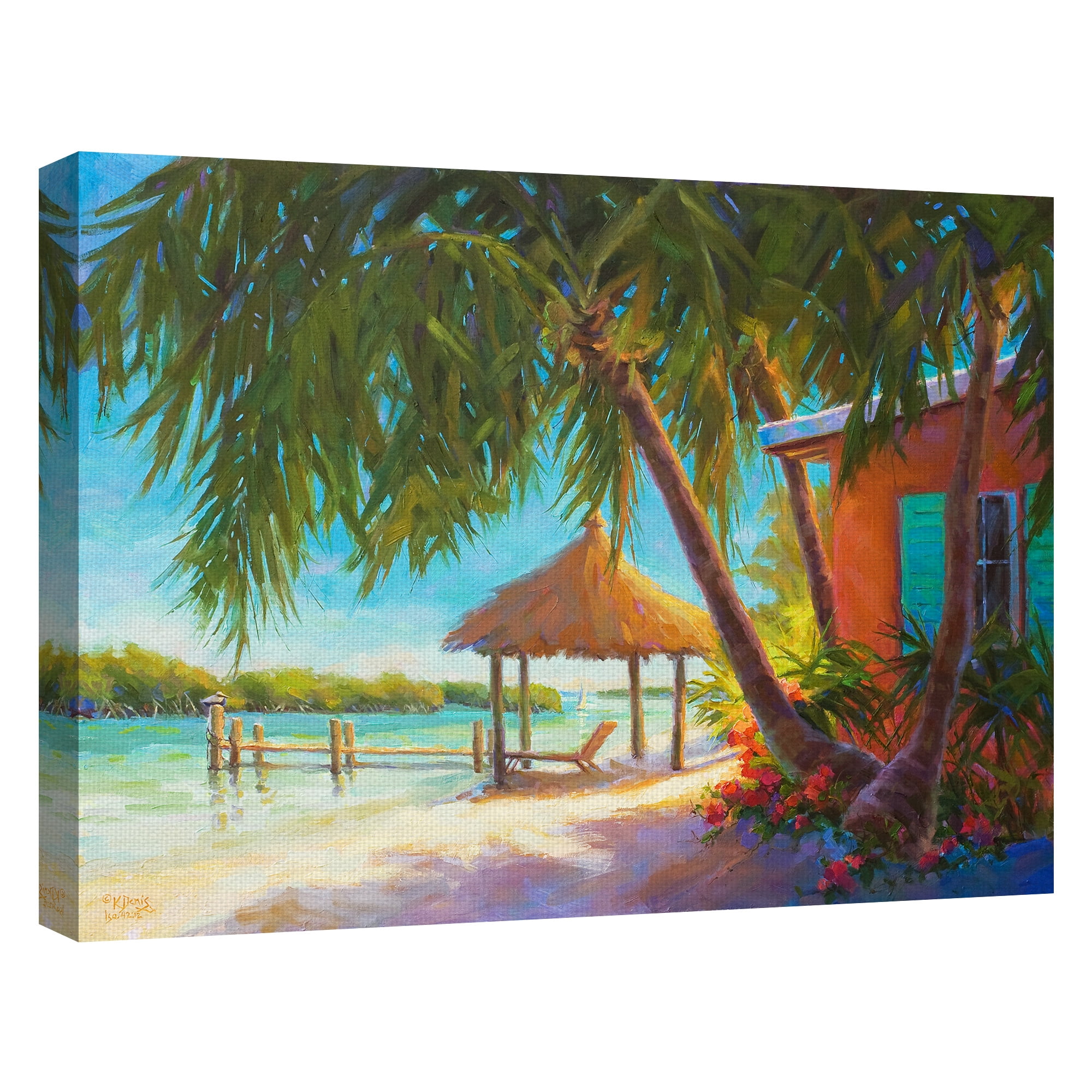 Masterpiece Art Gallery A Day In Island Paradise Bright By Kathleen Denis Canvas Art Print 30" x 40"