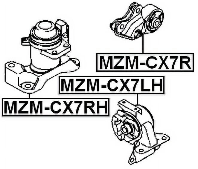 Febest LEFT ENGINE MOUNT # MZM-CX7LH OEM EH46-39-070B