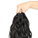 thumbnail image 3 of Extensiones de cola de caballo con Clip de garra, postizo ondulado de 12 ", cola de caballo corta de una pieza para mujeres, cabello humano ondulado negro Natural, 3 of 5