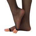 thumbnail image 5 of Calzitaly - 2 Pairs Open Toe Knee High Socks, Toeless Over-the-Calf Socks, Light Fabric Sheer 10 Denier, Ultra Soft Freetoes for Women (One Size, Black or Nude), 5 of 6