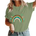 thumbnail image 5 of VgaVtl Short Sleeve T-Shirt for Women St. Patrick's Day Cotton Tops for Women Casual Loose Holiday Bow Print Comfy Tops,Green S, 5 of 5