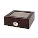 thumbnail image 3 of Quality Importers HUM-25HYG Glass Desktop Humidor, Brown, 3 of 4