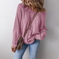 thumbnail image 2 of Zysthvn Fall Women's Sweatshirts Loose Fit Casual Pullover Long Sleeve Solid Soft Sweatshirts for Women Crewneck Tops, 2 of 6