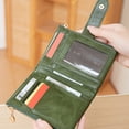 thumbnail image 5 of HAWEE Small Wallets for Women RFID Blocking Leather Trifold Compact Credit Card Holder with ID Window Ladies Zipper Coin Purse, 5 of 5