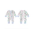 thumbnail image 2 of Newborn Baby Boy Girl Fall Winter Clothes Long Sleeve Fish Print Zipper Jumpsuit Romper Outfits 0-12M, 2 of 9