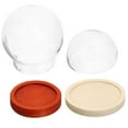 thumbnail image 4 of Set of 2 Small Glass Dome Display Cases with Wooden Bases, Clear Glass Display Covers for Collectibles, Decor, and Keepsakes, 4 of 4