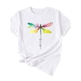 thumbnail image 2 of XCHQRTI Dragonfly Shirts Women Graphic Tees Ladies Hiking Top Casual Summer Short Sleeve T Shirt, 2 of 3