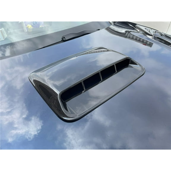 Zyutaosan Glossy Black Abs Car Air Flow Intake Hood Scoop Vent Bonnet Decorative Cover Universal