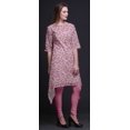 thumbnail image 2 of Bimba Feuilles Roses et Jasmin de Nuit Hauts à Imprimé Floral pour Femmes Kurti Asymétrique Robe d'Été pour Filles XSmall, 2 of 6