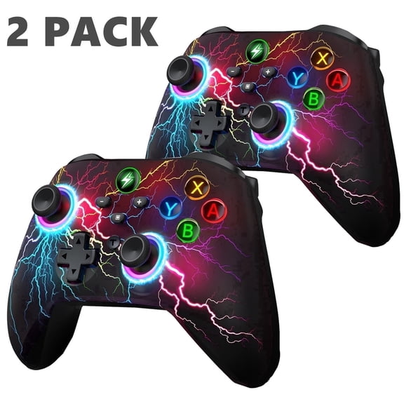 Switch Pro Controller for Switch 2/Lite/OLED /PC/IOS/Android,Beboncool Wireless Gaming Controller with Hall Effect Joystick/2Pack