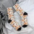 thumbnail image 5 of Sigee Foxes and Floral Harmony for Contrast Design Soft Moisture-Wicking Socks Crew Casual Athletic Stretchy Loose Middle Tube Socks, 5 of 6