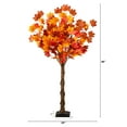 thumbnail image 3 of Nearly Natural Pre-Lit Deluxe Autumn Maple Artificial Fall Tree - 4' - Warm White LED Lights, 3 of 4
