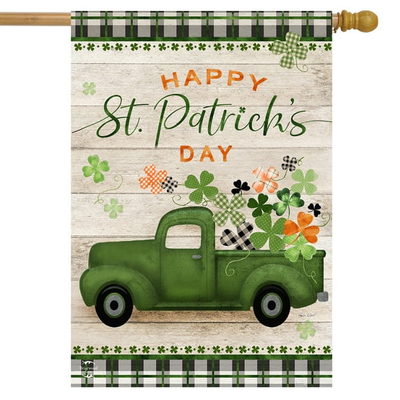 Briarwood Lane St. Pat's Pickup Holiday House Flag