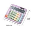 thumbnail image 3 of FFENYAN Colorful Calculator Mechanical Calculator Cute Calculator 12 Digit Display Calculator For Daily And Basic Office Vintage Typewriter Style Solar Powered Battery Powered Calculator, 3 of 7