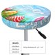 thumbnail image 4 of Balery Happy Easter Fundas de asiento para taburete de bar redondo de tela de terciopelo ajustables que protegen de arañazos y manchas para sillas de 14 a 17 pulgadas.-13 inch, 4 of 7