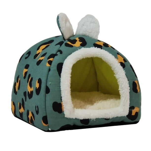 Casa para gatos, cueva para gatos, perrera calmante, autocalentable, para dormir, lavable, suave, semicerrada, nido para perros y gatos, cama para , L AZUL