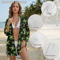 thumbnail image 6 of Xoenoiee Jamaica Flag Paint Splatter Print Womens Swimsuit Coverup Button Up Swim Cover Ups for Swimwear Women Shirt Bathing Suit Cover Up Beach Coverups, L, 6 of 7