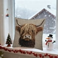 thumbnail image 6 of Cinvoph 18"x18" Throw Pillow Covers Decorative Highland Cow Pillow Cases Soft Winter Hoilday Couch Cushion Case for Chair Sofa Bedroom Living Room Home Decor, 6 of 6