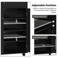 thumbnail image 5 of Alden Design 4 Tier Wooden Shoe Storage Cabinet with 1 Drawer for Entryway, Black, 5 of 8