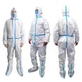 thumbnail image 4 of Dustproof Protective Overall 39x29x5cm Front Zip Closure Elastic Waist Cuff Non Woven Fabric Disposable Protective Clothing, 4 of 8
