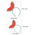 thumbnail image 3 of 2 Pcs Bandeaux Melon D\'eau Bandeau Amusant Accessoire Cheveux Été Melon D\'eau, 3 of 7