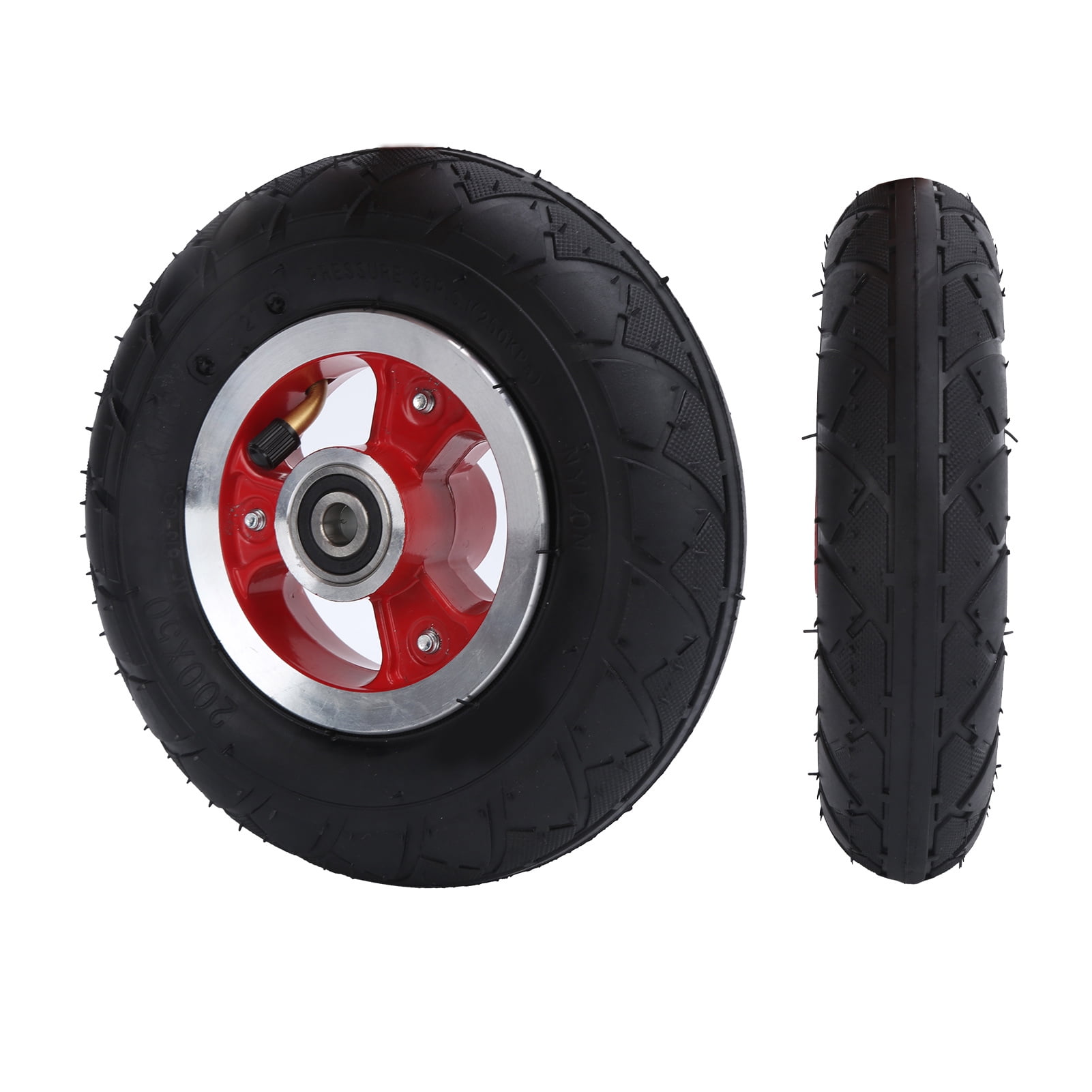 Black Tire Accessories 200*50 Rubber Tire Wheel Scooter Useful Durable 