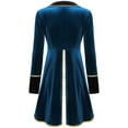 thumbnail image 2 of Haitryli Women's Halloween Costume Vintage Steampunk Tailcoat Victorian Tuxedo Coat Jacket Uniform Blue S, 2 of 7