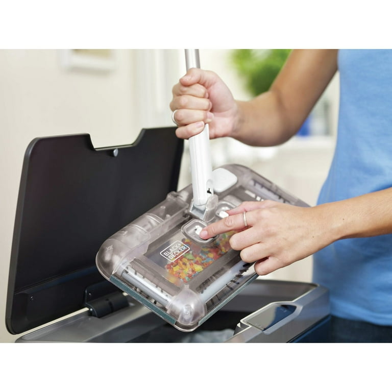 BLACK DECKER Lithium Powered Floor Sweeper White HFS115J10