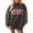 Dark Gray, variant on Women's Christmas Merry Sweatshirt, Plaid Long Sleeve Mock Neck Pullover Top for Holiday Casual Wear