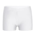thumbnail image 4 of Raenseen Kids Girls V-Front Waistband Shorts Breathable Stretchy Bike Shorts Sports Ballet Dance White 12, 4 of 9