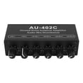 thumbnail image 2 of Stereo Audio Mixer, Dual Channel Audio Splitter Lossless Signal Ground Noise Isolation  For Speaker Equipments, 2 of 8