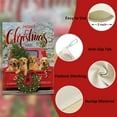thumbnail image 3 of Home Decorative Merry Christmas Dog Red Truck House Flag, Xmas Tree Puppy Pickup Garden Yard Outside Decoration, Winter Outdoor Large Burlap Decor Double Sided 28 x 40, 3 of 6