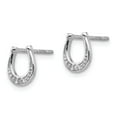 thumbnail image 2 of White Sterling Silver Earring Button Women'S Diamond 8.7 mm 7.6, 2 of 4