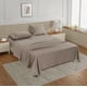 thumbnail image 1 of Casa Platino Sábanas Individual de Algodón – Sábanas de 450 Hilos de Largo 100% Algodón, Acabado Satinado, Comodidad y Duraderas para la Ropa de Cama Diaria, – Color Topo, 1 of 6