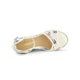 thumbnail image 2 of BLISSFUL STEP Women's Espadrille Wedge Heel Wedge Sandals Purple 6, 2 of 5