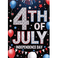 thumbnail image 4 of Patriotic Stars Independence Day Fireworks Banner Colorful Balloons 4th July Celebration for Holiday Decor Party Event Festivities, 4 of 7