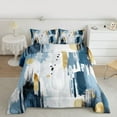 thumbnail image 2 of jejeloiu Ancient Splashing Ink Twin Comforter Sets,Blue White Gold Bedding Set For Men Women Reversible 2-Piece, 2 of 8