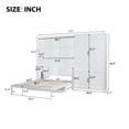 thumbnail image 2 of Harper & Bright Designs Queen Murphy Bed with Closet, Foldable Wall Bed Frame with Shelves, Hidden Murphy Bed Cabinet for Home Office, Guest Room, White, 2 of 16