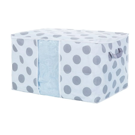 

Large Quilt Storage Bag with Zipper and See-Through Front Panel – Store and Protect Quilt Tops Clothes and Fabrics – Features Handles for Easy Carrying and Moving