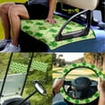 thumbnail image 2 of XYZCANDO Clover 4pcs Golf Cart Seat Covers Golf Cart Steering Wheel Covers Golf Cart Flags St. Patrick's Day Golf Cart Decor Golf Cart Seat Towel Steering Wheel Protector Decoration Banner Green, 2 of 7