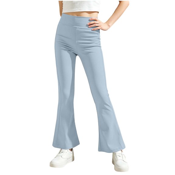 Enridrech Girls Flare Leggings Elastic Waisted Legging Workout Athletic Yoga Pants Soft Comfortable Pant