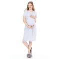 thumbnail image 5 of LVMA9590 - Women's Gray Maternity Nursing nightgown with Lace detail Soft Short-Sleeved Sleepwear, 5 of 21