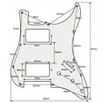 thumbnail image 2 of 3Ply 11Hole HH Guitar Pickguard Humbucker Scratch Plate for ST Electric Guitars, 2 of 7