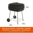 thumbnail image 3 of Modern Leisure Chalet 21.5" Charcoal Grill Cover with UV Resistant, 3 of 9