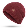 thumbnail image 3 of Conjunto de gorro de punto de algodón con hojas de arce para invierno con tapete de terciopelo, conjunto de dos piezas de gorro y bufanda de lana para actividades al aire libre, 3 of 5