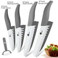 thumbnail image 3 of 4-Piece Kitchen Knives with Peeler, Ceramic Blade Knife 6 Inch Serrated Bread Knife,6 Inch Chef Knife, 5inch Utility Knife, and 4 Inch Paring Knife, 3 of 5