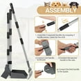 thumbnail image 3 of Niubya Pooper Scooper for Dog, Poop Scoopwith 3 Pack Adjustable Long Handle, Black&Silver, 3 of 6