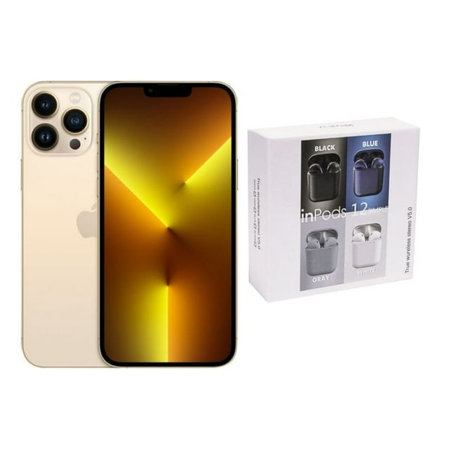 iPhone 13 Pro 128GB Dorado REACONDICIONADO + Audífonos Genéricos